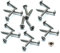 TERF® 3.0mm X 20mm (No. 4 X 0.79) Pozi Drive Pan Head Steel Screws 3.0mm X 20mm Self Drilling Self Tapping Wood Screw Chipboard and Multi Purpose Screw - Pack of 100