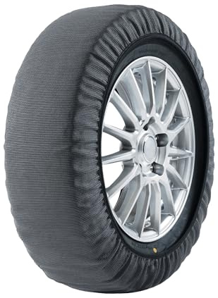 Veriga N9 CAR SOCK ONE Textilschneeketten Anfahrhilfe Satz (1 Paar= 2 Stück) Zugelassen nach EN 16662-1 für die EU Schnellmontage für Auto, Sportwagen, SUV, Elektrofahrzeuge