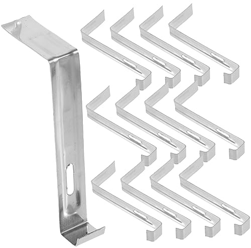 Angoily 20 Pcs Roof Tile Clips Heavy Duty Anti-Slip Buckle Hooks for Secure Roofing Tile Fastening 4.33X1.77X0.70 Inch Weather Resistant Metal Clips