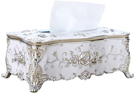 1 boîte à mouchoirs en papier - Porte-serviettes élégant (argenté)