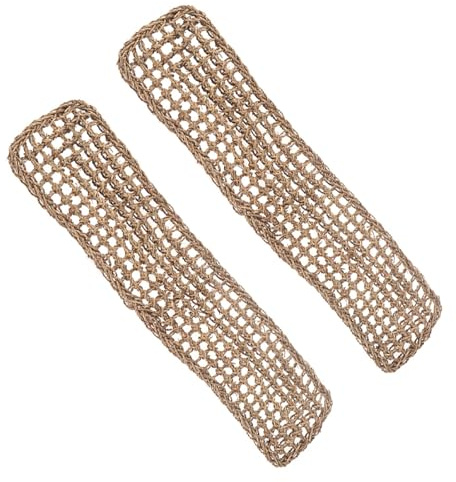 GATHINESS 2 Stück Reptilien Hängematten aus Seegras 75x18cm ohne Saugnäpfe Atmungsaktive Kletterbetten für Bartagamen Geckos Eidechsen Haustier Kissen für Terrarien Aktiven Lebensstil