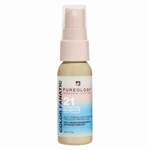 Pureology Color Fanatic Multi-Tasking Leave-In Spray, 21 Benefits for All Hair Types, Heat Protection, Detangling & Frizz Control, Infused with Coconut & Camellia Oils, Color Safe, Vegan, 1 Fl Oz
