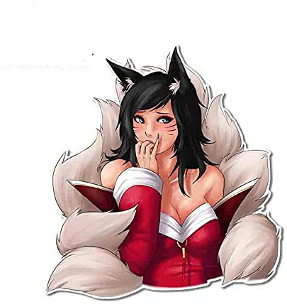 A/X 13cmx12.1cm Für Anime Ahri Sonnenschutz Auto Aufkleber Auto Klimaanlage Aufkleber 3D