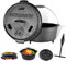 BROILISSIMO Dutch Oven Set Gusseisen ca. 4 6 9 L Grilltopf Feuertopf Topf für Grill und Camping Feuertopf Set