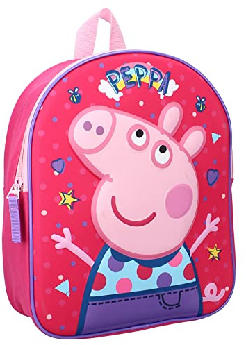 Peppa Friends Around Town 3D ryggsäck - Fuchsia, fuchsia, one size