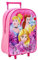 TDL Girls Kids Princess Standard Folding Trolley Hand Luggage Bag Backpack for School Travel Holidays