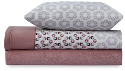 Paula Home Juego Sábanas Coralina 3 Piezas Invierno, Polar Franela Térmica 240Gr/M² Incluye Bajera Ajustable +30cm, Encimera y Funda Almohada. (Maquillaje 150x190/200+30cm para Cama de 150)