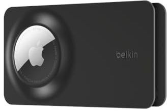 Belkin Apple AirTag Secure Wallet Insert, Thin AirTag Wallet Holder, Accessories for Apple AirTag - Ultra Slim & Flexible Credit Card Size Insert for Purse, Handbag, Pocket, Backpack - Black (2-Pack)