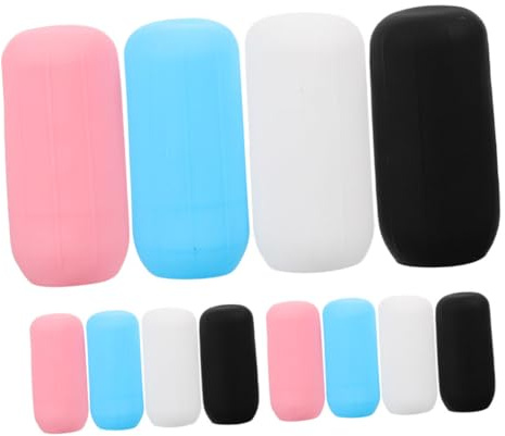 FOMIYES Copri Bottiglie da Viaggio Antiperdite in Silicone, 12pezzi Protezione per Flaconi di Lozione, Shampoo e Detergenti per Mani