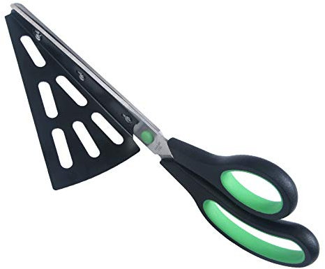 flintronic Pizza Cutter, Pizzaschneider, Scharfen Klingen Pizzaschere, Pizzaschneider mit Pizzaheber Edelstahl, Pizza-Schere/Pizzamesser für Weihnachten Party, Weihnachtengeschenk - Grün