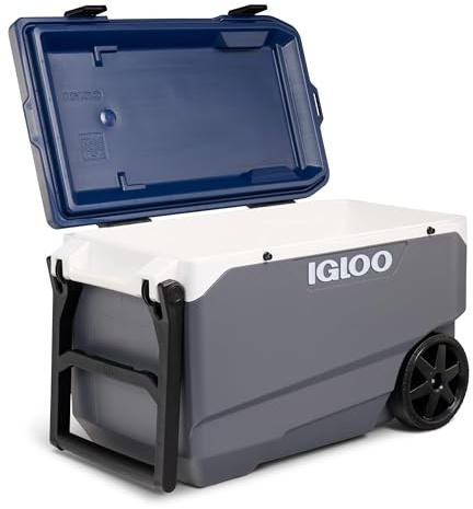IGLOO Maxcold Latitude 90 Nevera portátil con Ruedas, 85 litros, Gris