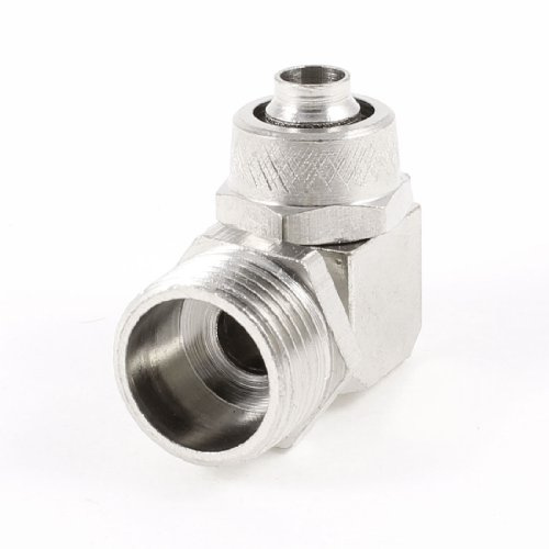 Ruilogod 16mm Male Thread L Shaped Quick Joint Connector for 6mmx10mm Air Hose (id: 698 6df 2ae 09a a63