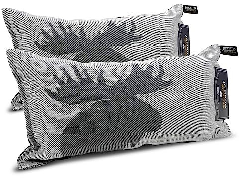 POOL Total Jokipiin Premium Saunakissen 2X Kaiku 40x22 cm - 100% Made in Finland - Leinen & Baumwolle - Ökotex Zertifiziert - Wellness Kopfstütze & Nackenkissen für Sauna Spa & Erholung