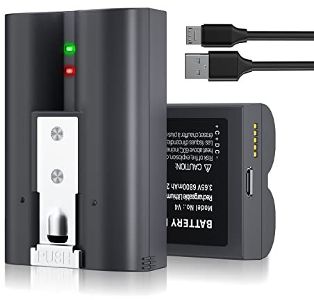 Quick Release Battery for Ring, 6800mAh (2025 New Version) Rechargeable Replacement Battery for Video Doorbell 2/3/3+/4, Stick Up Cam (2/3rd Gen), Spotlight Cam(2-Pack)