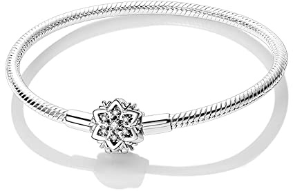 KUNSIR Joyería Pulsera de Mujer plata 925 Compatible con Abalorios, Serpiente Pulsera Compatible con Pandora Abalorios,Los Mejores Regalos para Chicas
