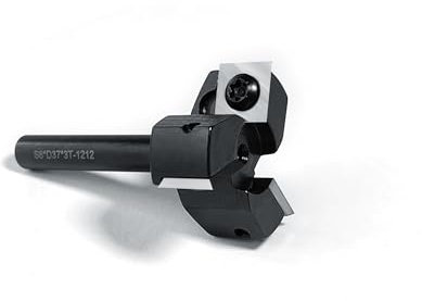 Fraise à plan, 8 mm, fraise à disque réversible 37 mm, fraise en carbure pour défonceuse, fraiseuse plane, outil bois, fraiseuse CNC pour bois (37 mm × 8 mm, noir)