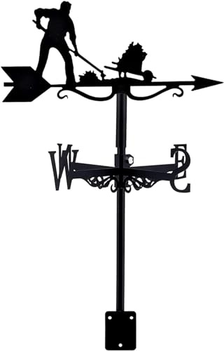 Banderuola segnavento Creativa, indicatore di direzione del Vento sul Tetto, per Animali da Esterno, Decorazione per Gazebo da Giardino, Cortile, Fattoria, Artigianato, Strega e Gatto