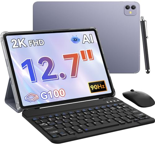 Blackview Link8 Tablet 13 Zoll mit Tastatur,36GB RAM+256GB ROM Gaming Tablets,Gemini AI Octa Core G100 Android 15 Tablet,8400mAh 16MP+13MP 90Hz 2K FHD Display/Widevine L1/5G WiFi/Face ID/Maus/Stift