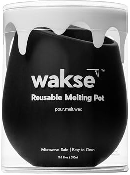 wakse Melting Pot - Pot de cire réutilisable pour le visage et le corps - Passe au micro-ondes - Silicone - 350 ml
