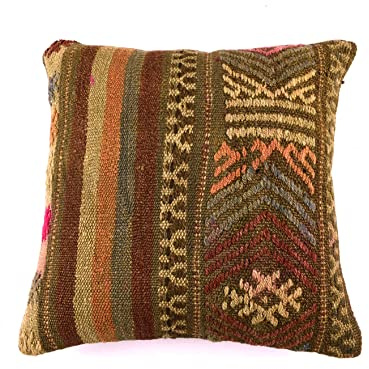 kelim kissen 40x40 cm handgefertigt kelim kissenbezug orientalische kissen kopfkissen viereckig dekorative bohemian kissenhülle dekokissen sofakissen zierkissen code 4553