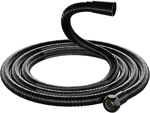 1M Douche Noire, 1MConnexion Standard 1/2 , très flexible, résistant à la flexion, double enroulement