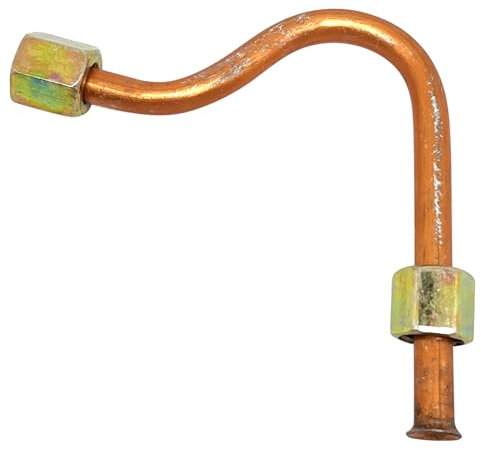 1 x Luftkompressor-Auspuffrohr-Ersatz, 130 mm Länge, Luftkompressor-Hardware-Zubehör, Teile, mit 1/8-Zoll-Sechskantmutter (Doppelmuttern)