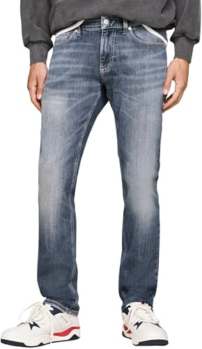 Tommy Jeans Vaqueros Hombre Scanton Slim Fit Elásticos, Azul (Denim Dark), 28W/30L