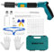 Pistola de Clavos Manual Clavadora Pistola Clavos Hormigon con 220Clavos Pistola de uñas Acero Ajustable de 5 Velocidades con Silenciador Nail Gun Clavadora cemento para Pared Acero Cementode Concreto