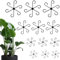CAIXIANGYU 12 Pièces Attache Plante Grimpante Noir - Clips de Support Réutilisables 4 Tailles pour Tomates/Hortensias/Roses, Fixation Douce pour Tiges (Noir)