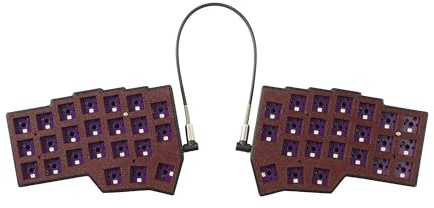 YMDK Corne V4.1 46 Tasten Split Keyboard Ergonomische Hotswappable 40% Layout 3D PLA RGB QMK Phiole All Key Programmable Mini Independent Gaming Keyboard Kit (Wired Red Black Split 46)