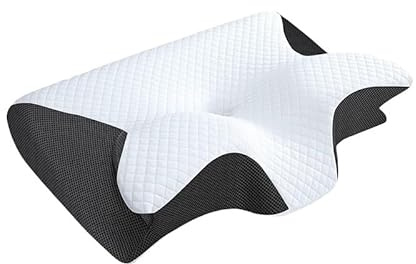 bergxperten Oreiller Ergonomique Cervical Premium Cervivia Mémoire de Forme Haute Densité, Soutien pour Toutes Positions de Sommeil, Adapté aux Dormeurs sur Le Côté/Dos/Ventre