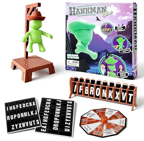 Portable Magnetic Hangman Game, Magnetic Hangman Mystery Word Guessing Game for Family, Cowboy Interactive Vocabulary Board Games for Kids & Adults Spelling & Learning