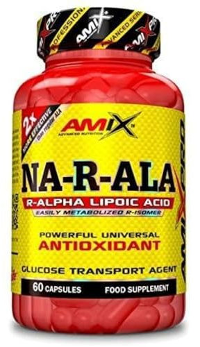 AMIX PRO - NA-R-ALA, Suplemento Alimenticio a Base de Ácido R-Alfa Lipoico, Potente Antioxidante, Combate Radicales Libres, Para Reforzar el Sistema Inmunológico, Soluble en Grasa y Aceite
