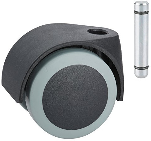 Dörner + Helmer 763150 Doppelrolle mit Befestigung, Schwarz