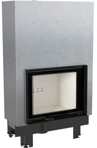 KRATKI MBZ Holzbefeuerter Kamineinsatz mit Lufteinlass BImSchV 2-konform 13 kW Thermischer Wirkungsgrad 81% Guillotine-Stahltür 140 x 83,1 cm