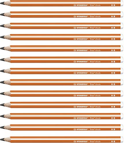 STABILO - Bleistift - Trio dick in orange - 12er Pack - Härtegrad HB