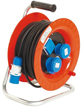 Avvolgicavo industriale 30 mt 2 prese