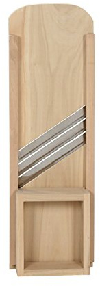 Bütic Holz Krauthobel Gemüsehobel Raspel FSC + optional Krautstampfer, Größe:Linde 56 x 19 cm - 3 Messer