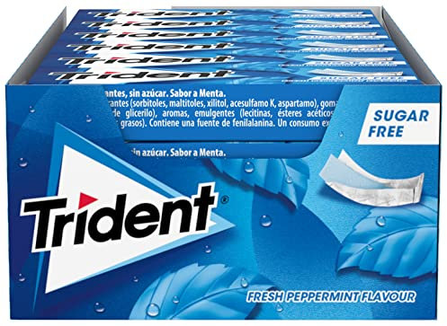 Trident Fresh Stick Menta - Chicles sin Azúcar con Sabor a Menta - Paquete de 24 Envases de 13,5 g