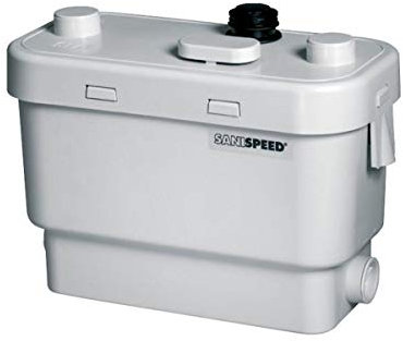 SFA - Pompe de Relevage Sanispeed+ - 4 entrées - Débit Elevé - Enclenchement Bas - Silencieuse (42 dB) - Compatible Adoucisseur d'Eau - 36,7 x 32 x 18,8 cm - 400W - Made in France