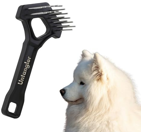 Mini-Rake V-Form Dubbel Rad Roterande Tänder Dematsar och Kam Katter och Hundar