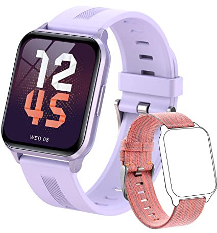SUPBRO Pulsera Actividad Inteligente Reloj Smart Band Pantalla AMOLED de 1.69, Monitor de Frecuencia Cardíaca y Oxígeno en Sangre de 24 Horas, Rastreador de Ejercicios Bluetooth