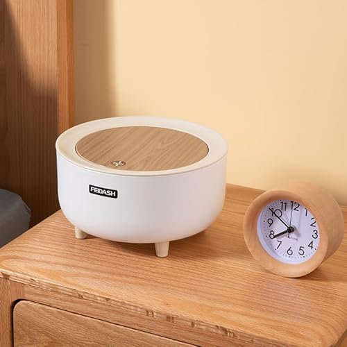 Tischmülleimer Mit Deckel,Kunststoff Mülleimer Mini,Mini Mülleimer Tischabfalleimer 2.6L,Klein Mülltonnefür Schreibtisch,Esstische,Waschtisch,Schminktisch,Theke,Schlafzimmer,Bad,Schreibtisch 19 *12cm