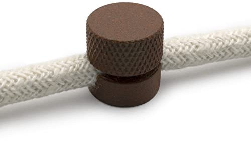 AMARCORDS - 3 Aluminium Deckenpins mit sichtbarer Kabelanpassung. Deckenbefestigung für Lampen und Aufhängungen. Farbe CORTEN