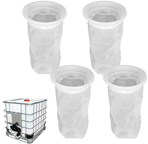 Sqxaldm 4 Stück IBC Nylon Filter für IBC-Regenwassertanks Feinfiltration von Flüssigkeiten Industriefilter Ersatzfilter Tank Filter 200-Maschen, Verstopfungsfrei mit Griff für Einfache Reinigung