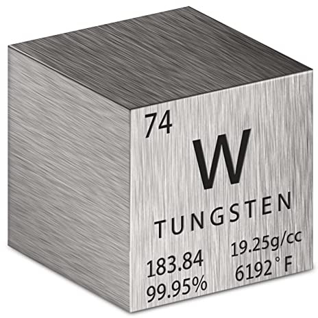 Wolfram Würfel 1 Inch 25,4 mm Metall Dichte Reines Element für Sammlungen
