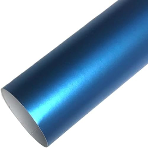 Autofolie 14 Arten blaue Kohlefaser-Autoaufkleber, Vinylfolie, glänzend, matt, Chrom, Verpackungsfolie, Autoaufkleber, Styling, Roller, Motorrad Auto Folie ( Color : Chrome matte , Size : 10CM X 152CM