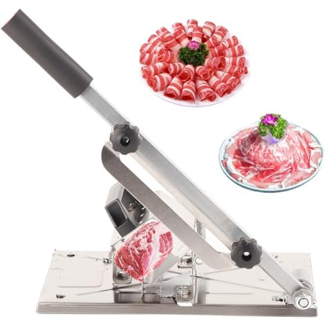 Cortadora Manual de Carne Congelada de Acero Inoxidable Con Mango, Multifuncional Para Rollo de Cordero y Res, Cortadora de Alimentos