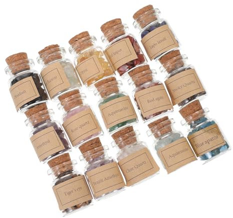 MAGICLULU Mini Bottles Decorative Crystal Chips Delicate Portable Wishing Bottles Diy