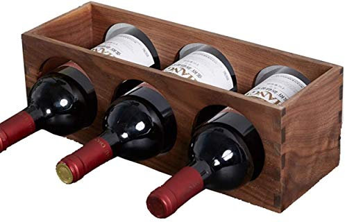Generisch Weinregal,Holzregal, stehende Flaschen, perfekt für die Küche, Keller, Keller, Speisekammer, Schränke, klassischer Barhalter (Farbe: Braun, Größe: 35 x 12 x 1,5 cm).
